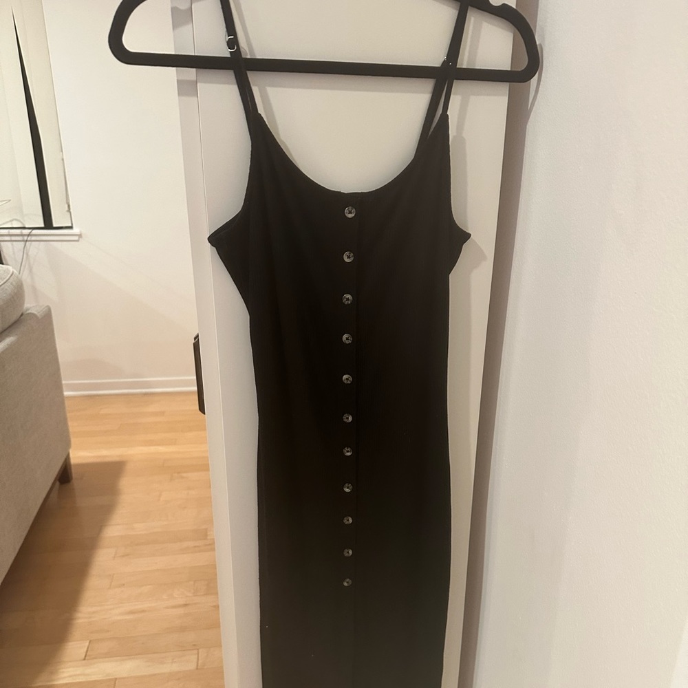 Forever 21 Black Midi Dress